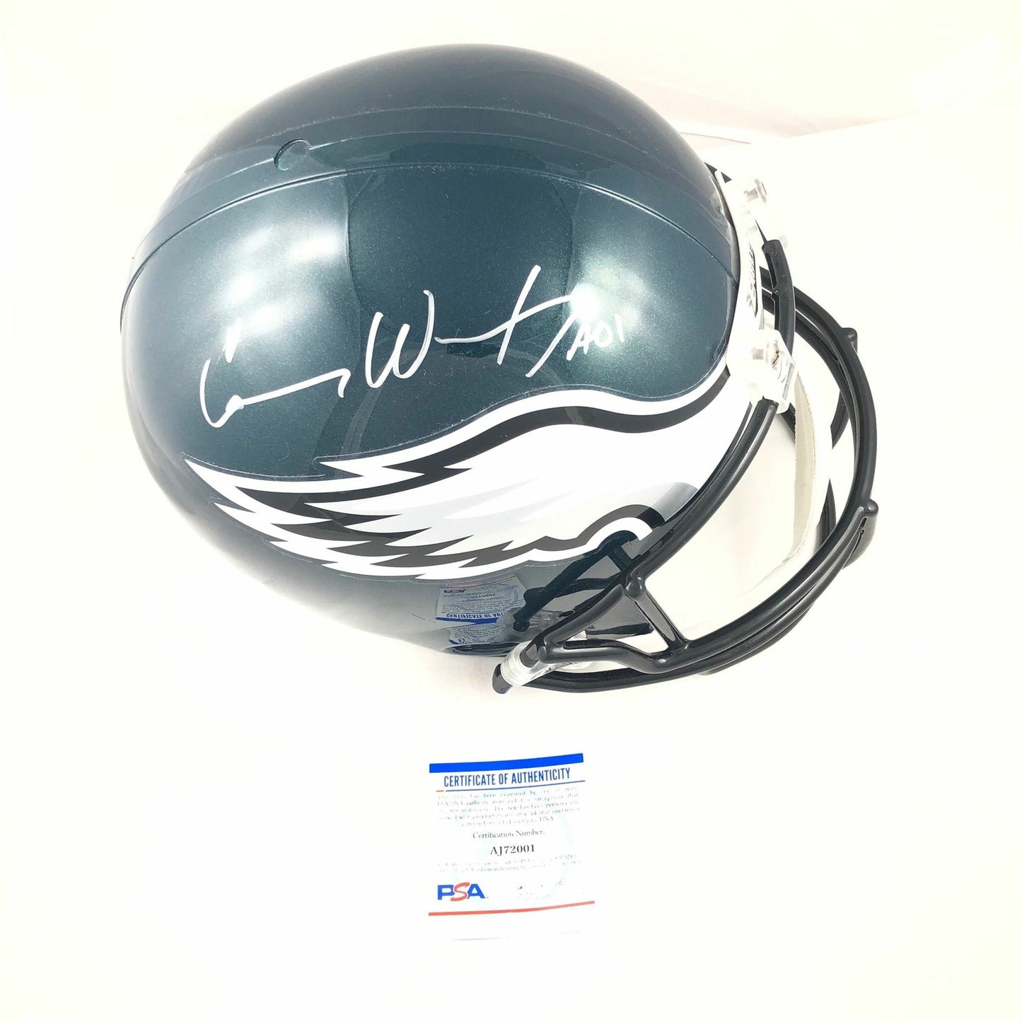 Carson Wentz Signed Full Size Helmet PSA/DNA Fanatics Philadelphia Eagles Autogr