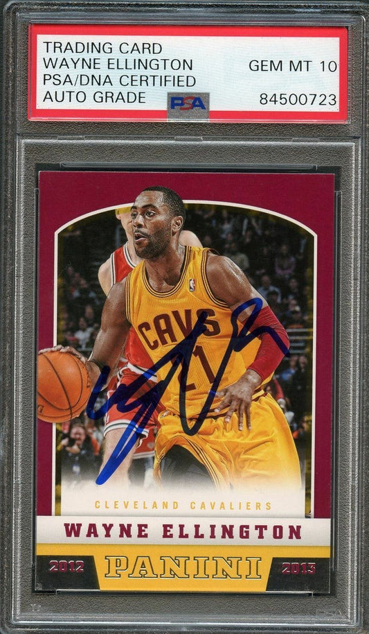 2012-13 Panini Basketball #172 Wayne Ellington Signed Card AUTO 10 PSA Slabbed C