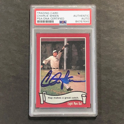 1988 Pacific Baseball #41 Eight Men Out Card Charlie Sheen Signed PSA/DNA Auto