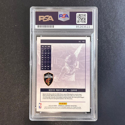 2019-20 Panini Chronicles Luminance #148 Kevin Porter Jr. Signed Card PSA AUTO S