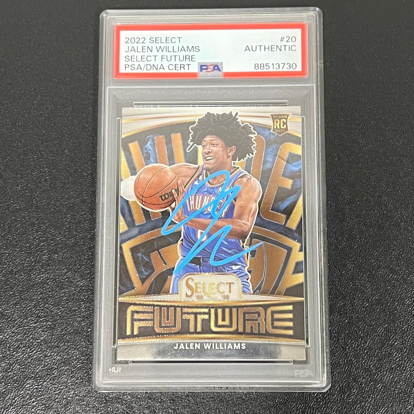 2022-2023 Panini Select Future #20 Jalen Williams Signed Card PSA AUTO Slabbed T