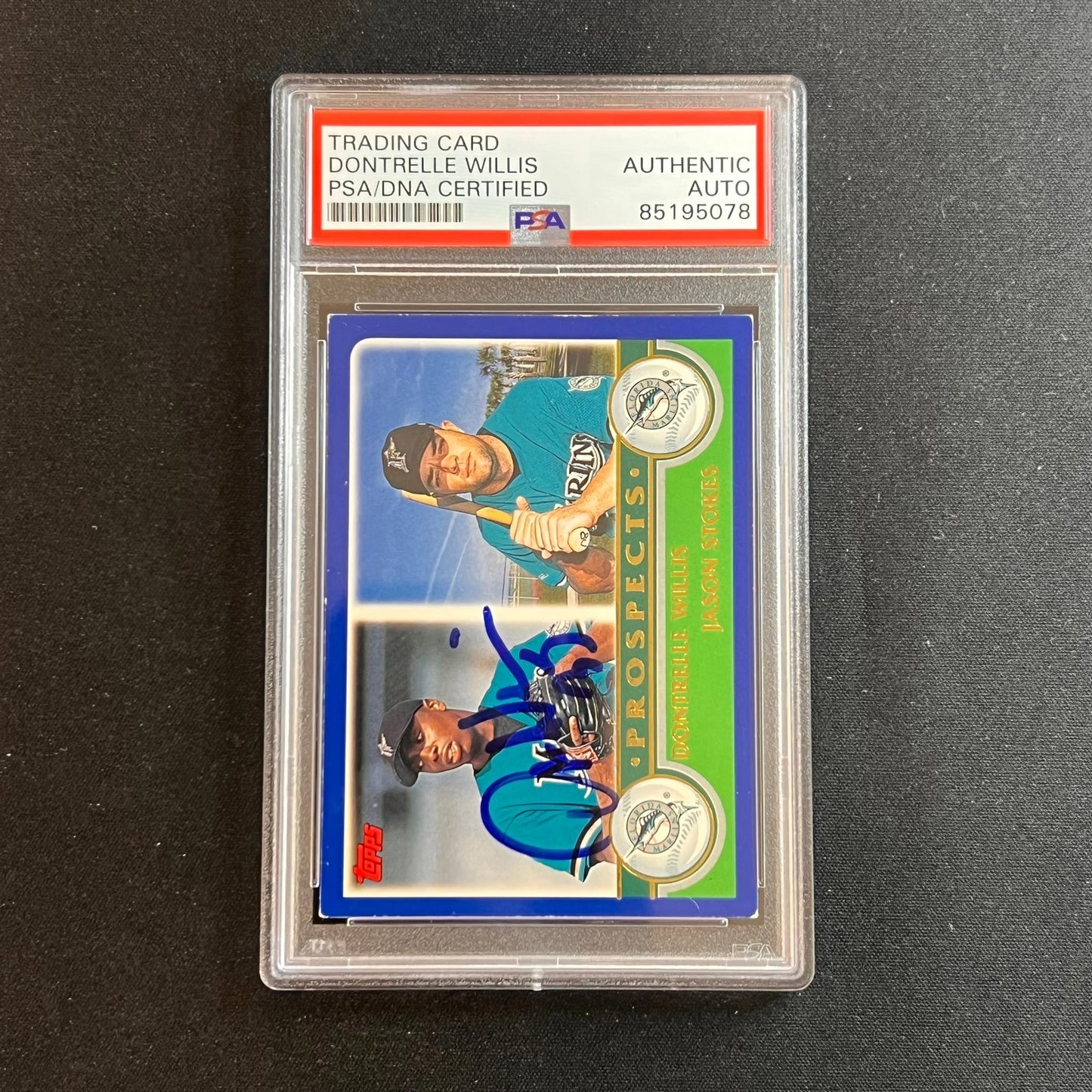 2003 Topps #677 Dontrelle Willis Card PSA Slabbed Auto Marlins