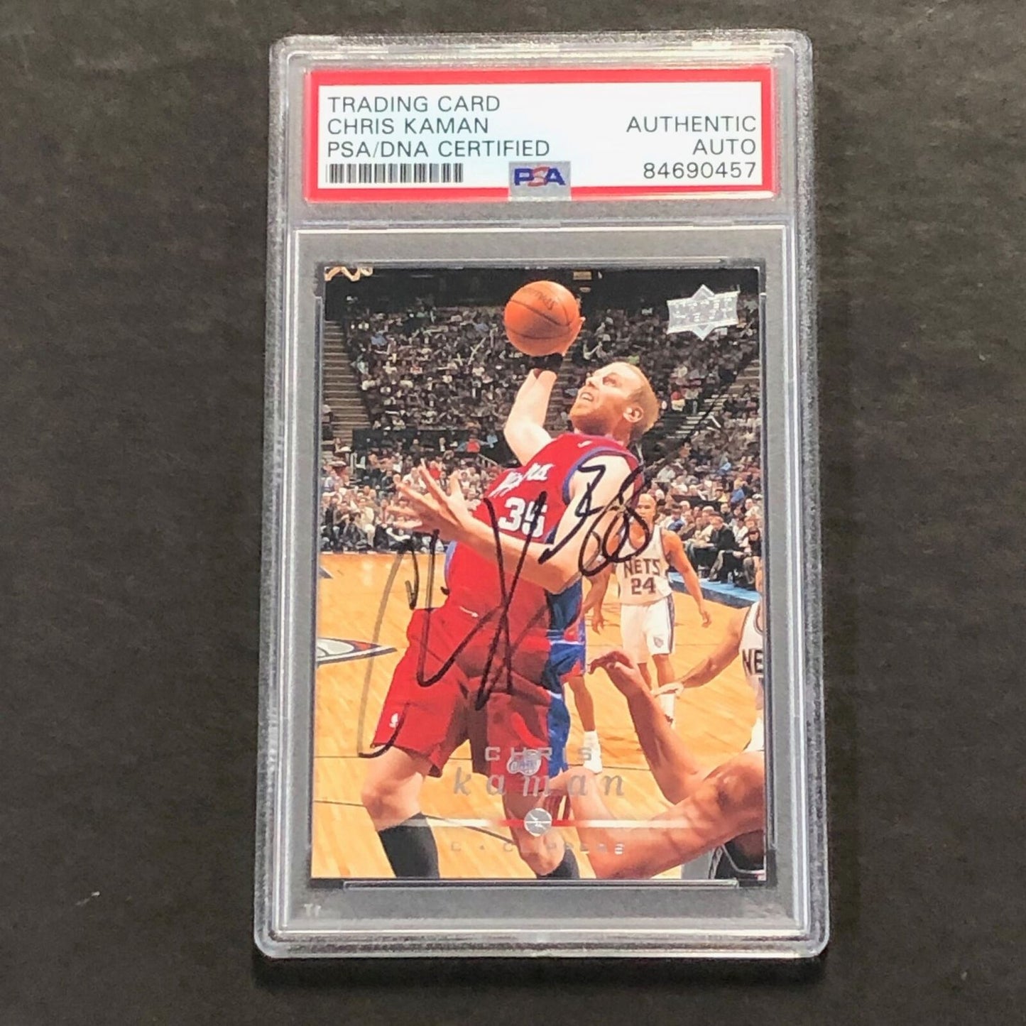 2008-09 Upper Deck Basketball #74 CHRIS KAMAN Signed Card AUTO PSA Slabbed Clipp