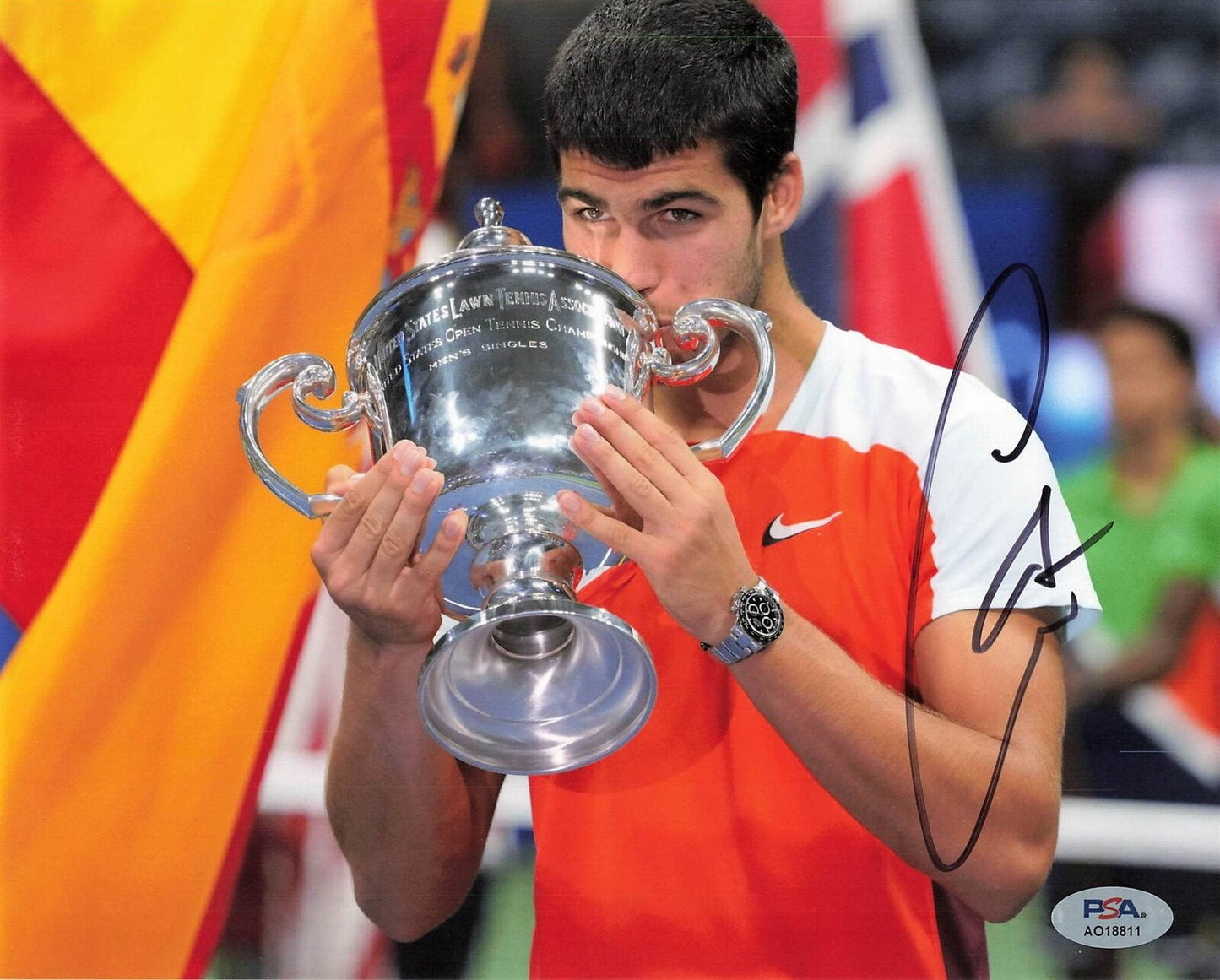 Carlos Alcaraz signed 8x10 photo PSA/DNA Tennis