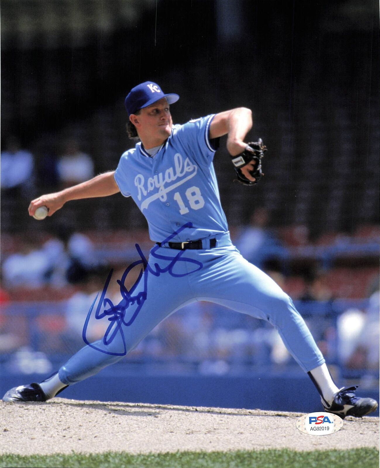 Bret Saberhagen signed 8x10 photo PSA/DNA Kansas City Royals Autographed