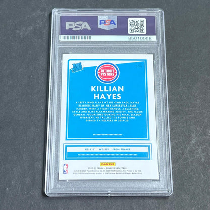 2020-21 Donruss Rated Rookie #204 Killian Hayes Signed Card AUTO 10 PSA Slabbed