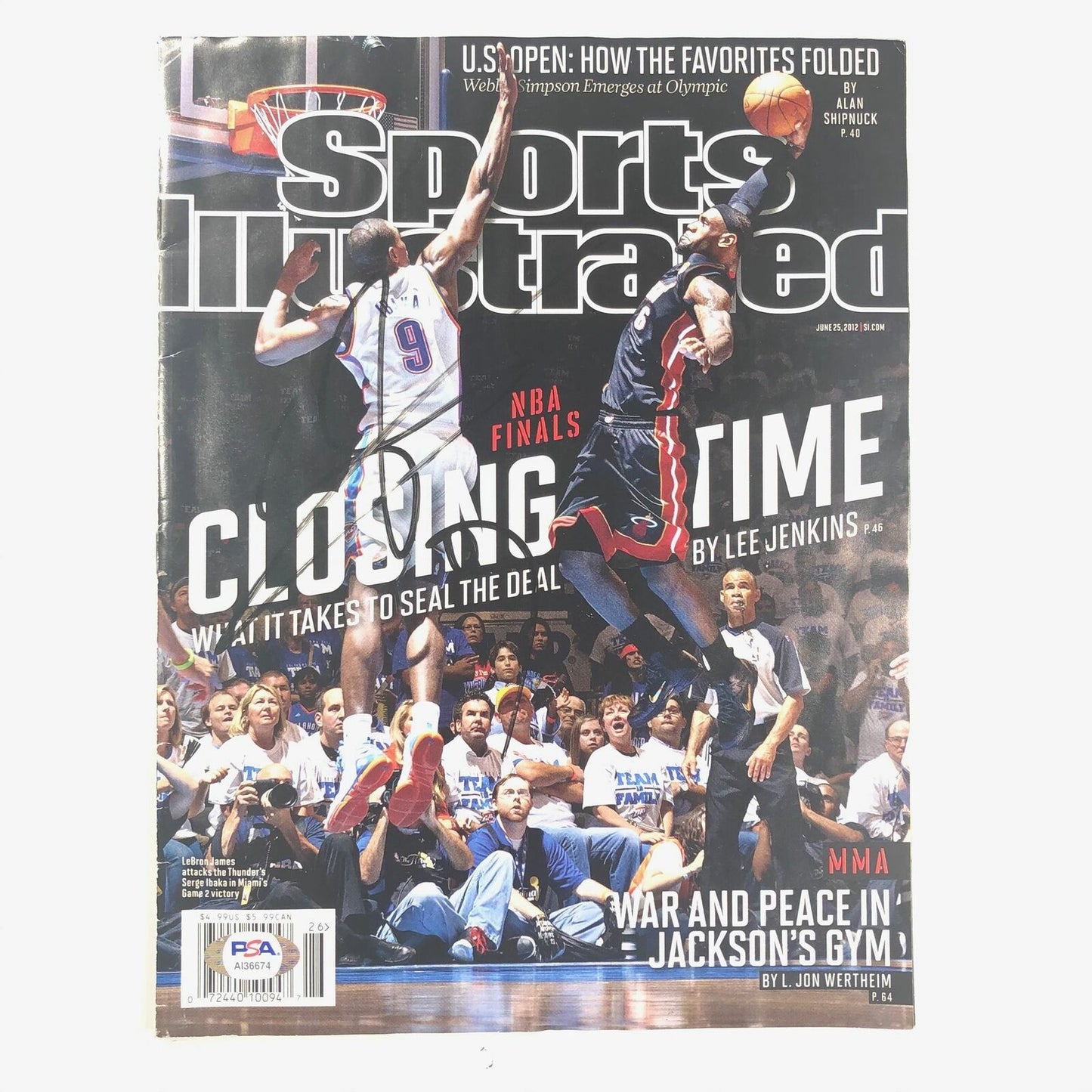 Serge Ibaka signed SI Magazine PSA/DNA Oklahoma City Thunder Autographed