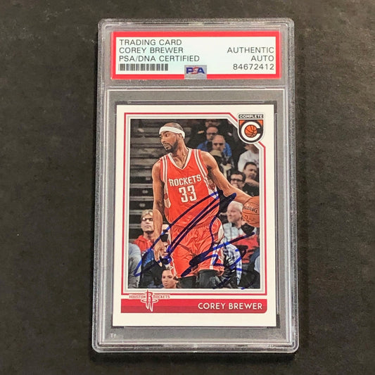 2016-17 Panini Complete #194 Corey Brewer Signed Card PSA Slabbed