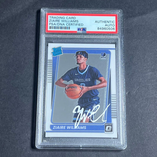 2021-22 Panini Donruss #198 Ziaire Williams Signed Card AUTO PSA/DNA Slabbed RC