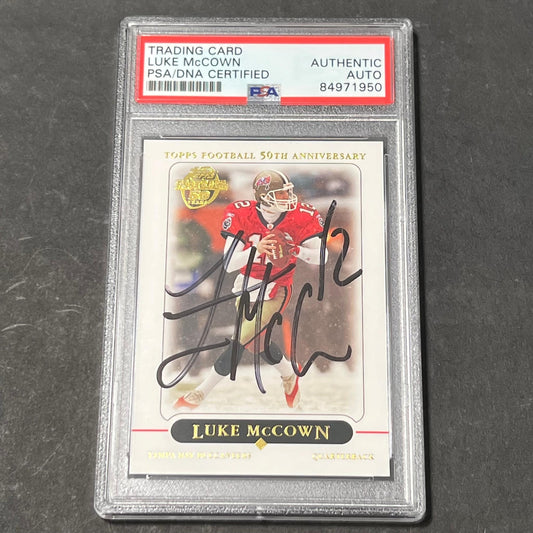 2005 Topps Heritage #145 Luke McCown Signed Card AUTO PSA Slabbed Bucs
