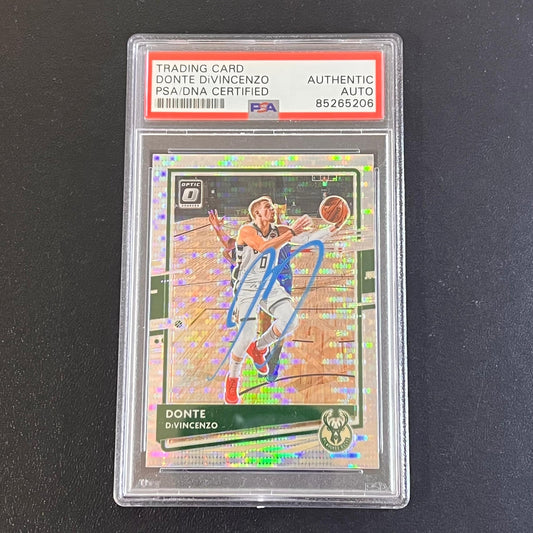 2020-21 Panini Donruss Optic #68 DONTE DIVINCENZO Signed Card AUTO PSA/DNA Slabb
