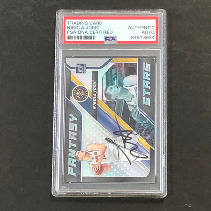 2020-21 Donruss Fantasy Stars #2 Nikola Jokic Signed AUTO PSA Slabbed Nuggets