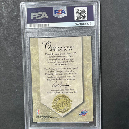 1999 Fleer Skybox Adam Keefe Signed Card AUTO PSA Slabbed Jazz
