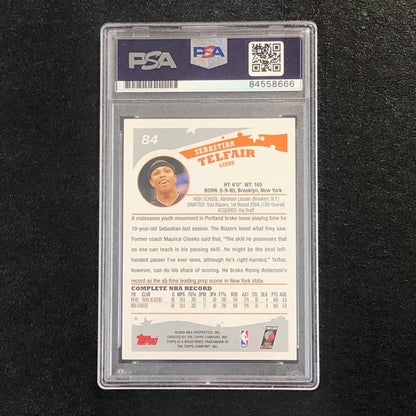 2005-06 Topps #84 Sebastian Telfair Signed Card AUTO PSA/DNA Slabbed Trail Blaze