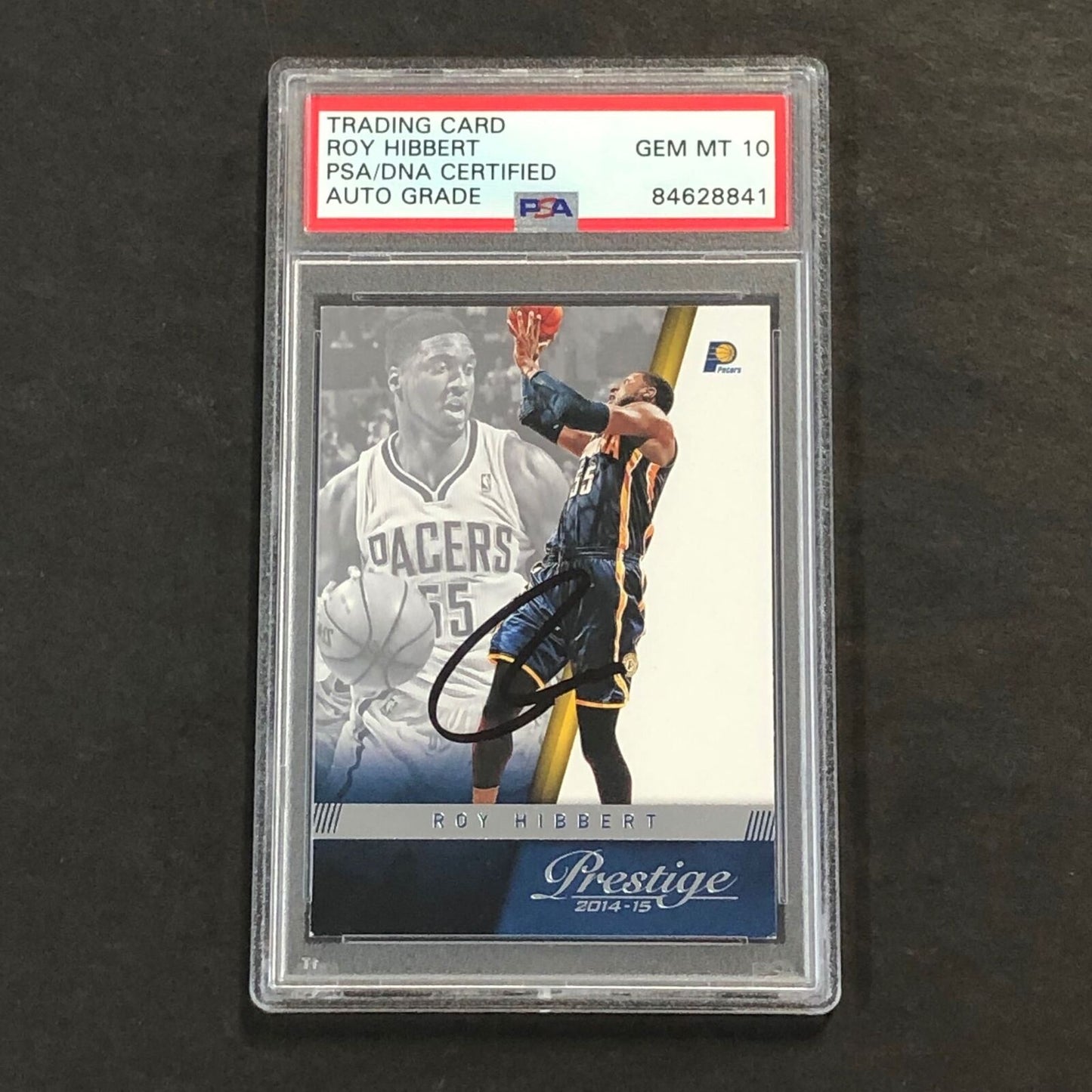 2014-15 Prestige Basketball #21 Roy Hibbert Signed Card AUTO 10 PSA Slabbed Pace