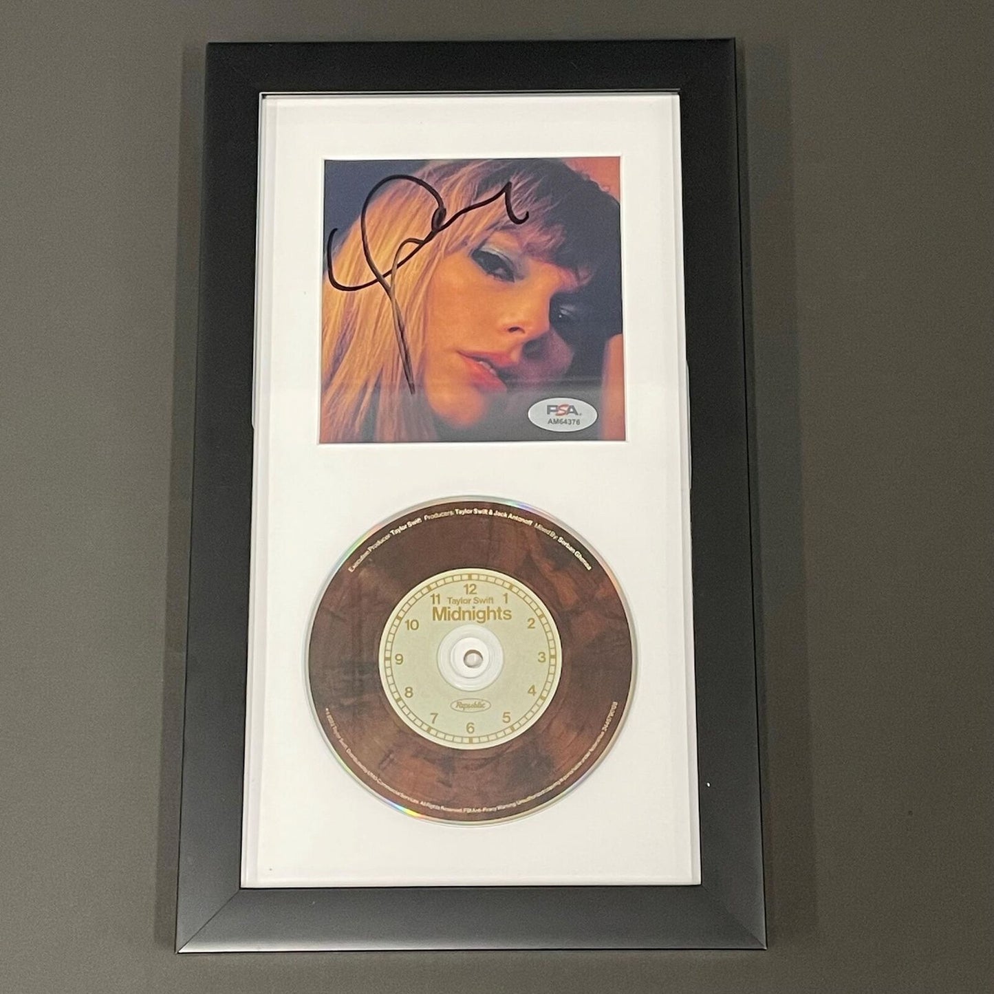 Taylor Swift Signed CD Cover Framed PSA/DNA Midnights Autographed