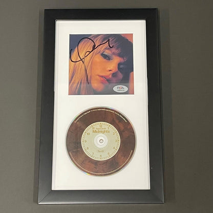 Taylor Swift Signed CD Cover Framed PSA/DNA Midnights Autographed