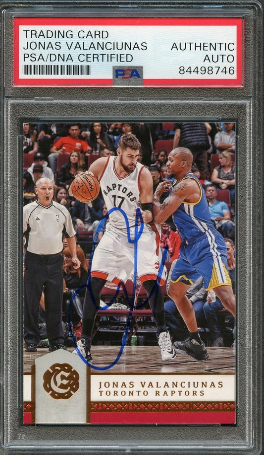 2016-17 Panini Excalibur #168 Jonas Valanciunas Signed Card AUTO PSA Slabbed Tor