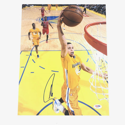 Stephen Curry signed 11x14 Photo PSA/DNA Auto Grade 10 Autographed LOA