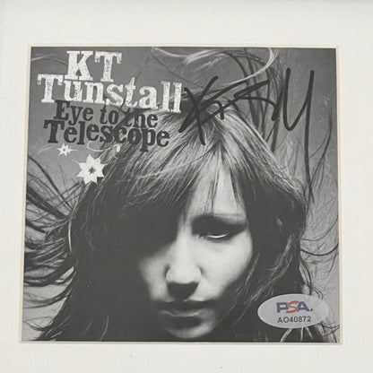 K.T. Tunstall Signed Eye to the Telescope Album CD Cover Framed PSA/DNA Autograp