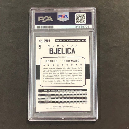 2015-16 NBA Hoops #284 Nemanja Bjelica Signed Card AUTO PSA/DNA Slabbed RC Timbe