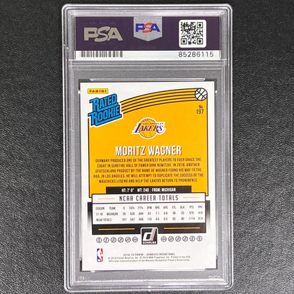2018-19 Panini Donruss #197 Moritz Wagner Signed Card AUTO PSA/DNA Slabbed RC La