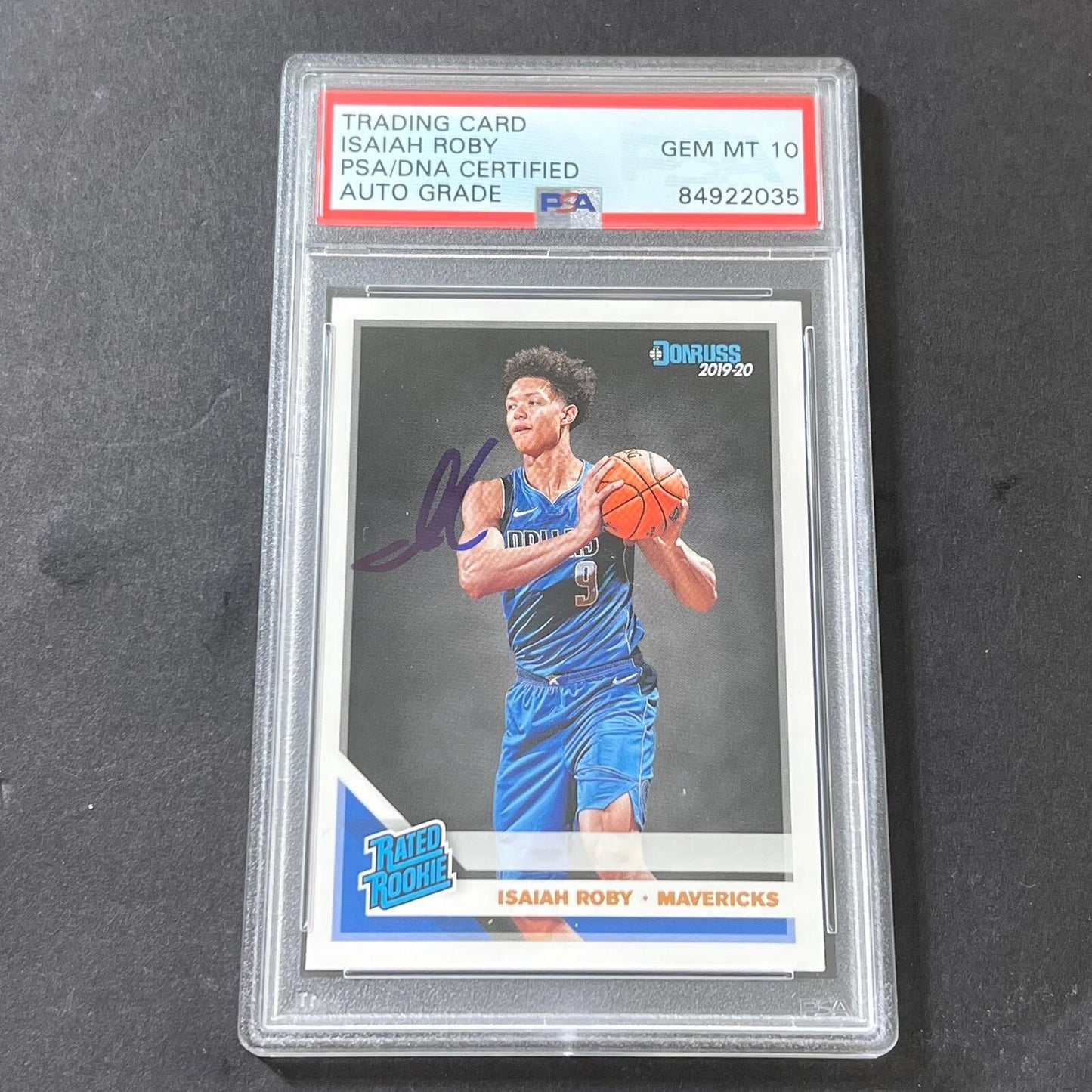 2019-20 Panini Donruss Rated Rookie #235 Isaiah Roby Signed Card AUTO PSA Slabbe