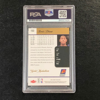 2007-08 Fleer Ultra #153 Boris Diaw Signed Card AUTO PSA Slabbed Suns