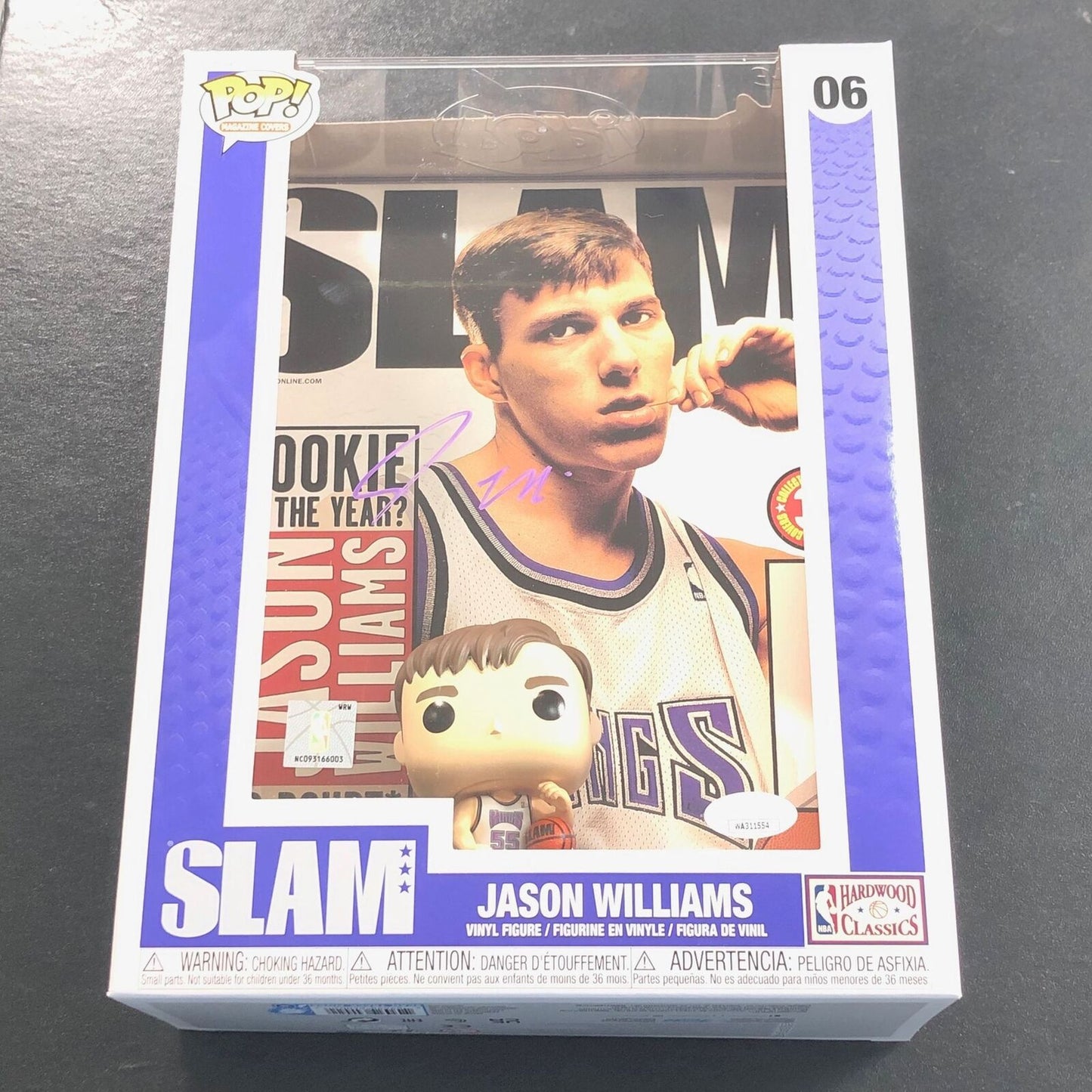 Jason Williams Signed NBA COVER SLAM Funko Pop JSA Sacramento Kings Autographed