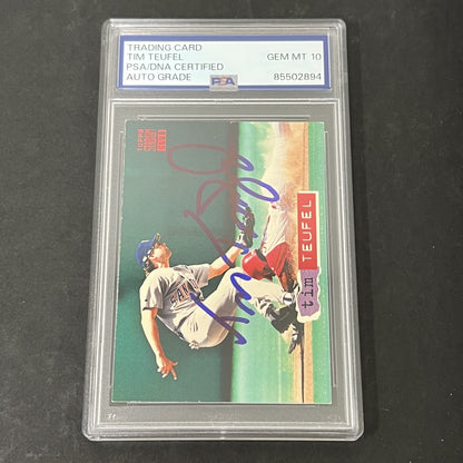 1994 Topps Stadium Club #46 Tim Teufel signed card PSA Auto 10 Padres