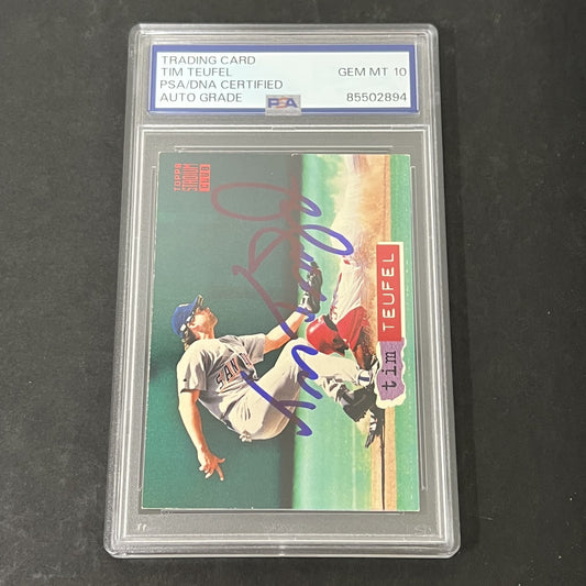 1994 Topps Stadium Club #46 Tim Teufel signed card PSA Auto 10 Padres