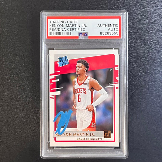 2020-21 Panini Donruss Rated Rookie #224 Kenyon Martin Jr. Signed Card AUTO PSA