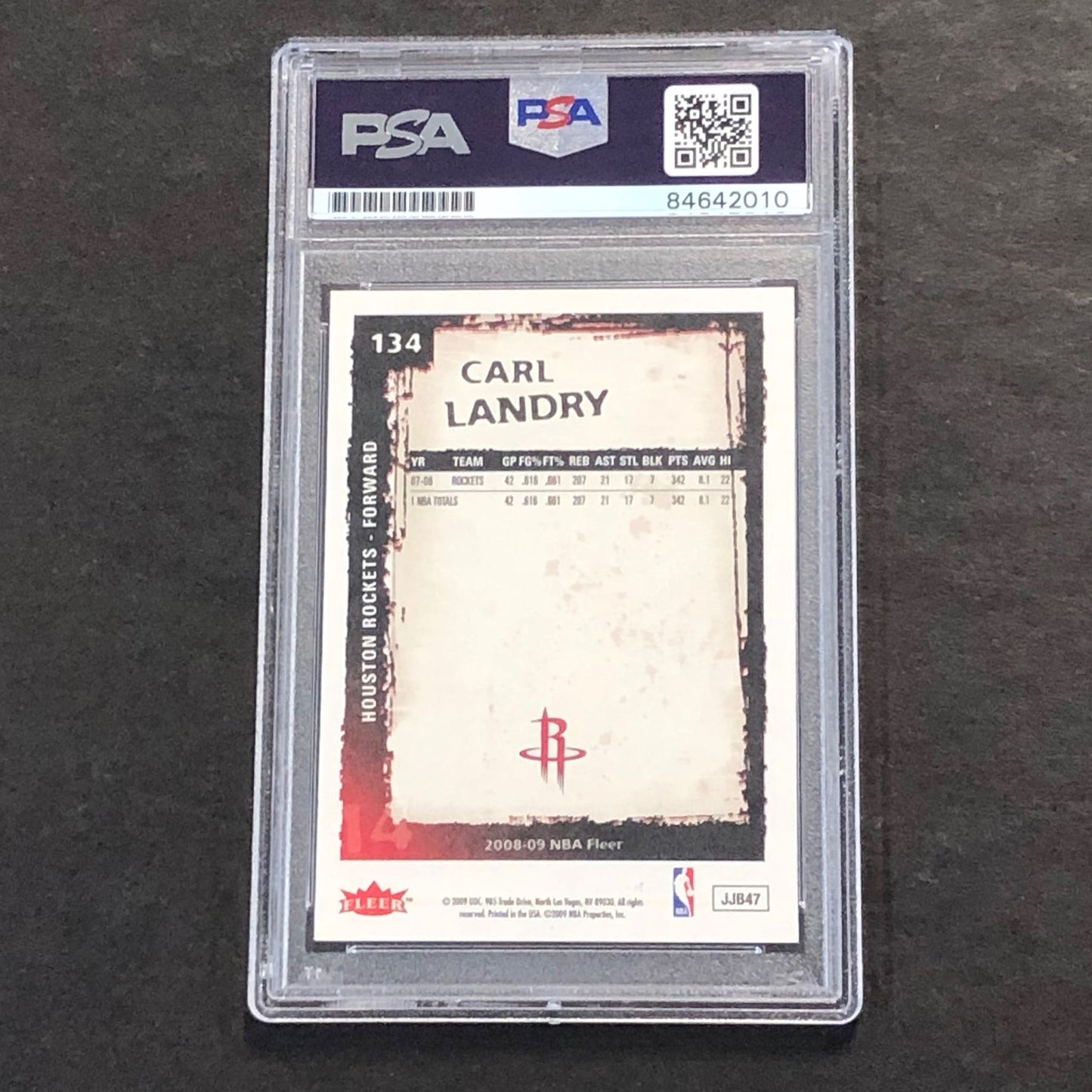 2008-09 NBA Fleer #134 Carl Landry Signed Card AUTO PSA/DNA Slabbed
