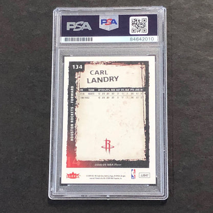 2008-09 NBA Fleer #134 Carl Landry Signed Card AUTO PSA/DNA Slabbed