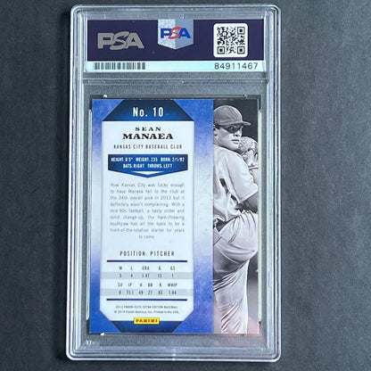 2013 Panini Elite Extra Edition #10 Sean Manaea Signed Card Auto Grade 10 PSA Sl