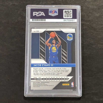 2018-19 Panini Prizm #212 Jacob Evans Signed Rookie Card AUTO PSA Slabbed RC War