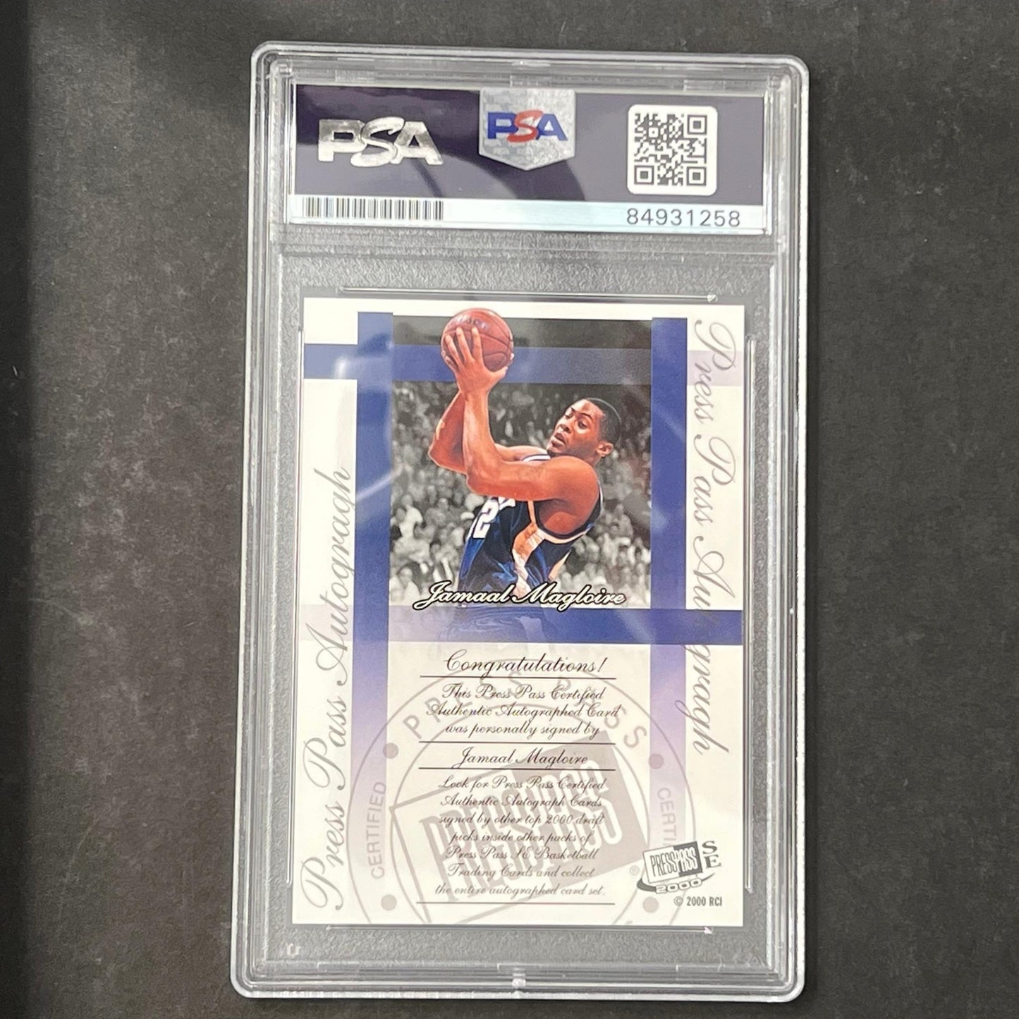2000 Press Pass Jamaal Magloire Signed Card AUTO 10 PSA Slabbed Kentucky