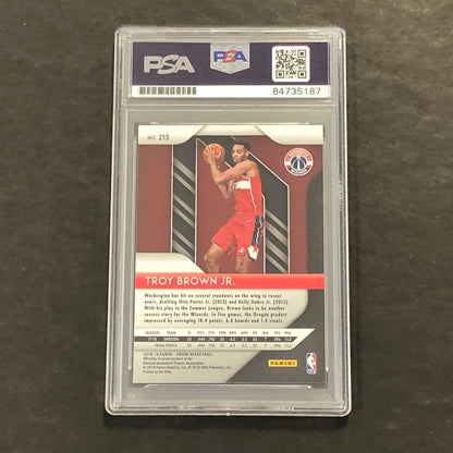 2018-19 Panini Prizm #213 TROY BROWN JR. Signed Card AUTO PSA RC Rookie Slabbed