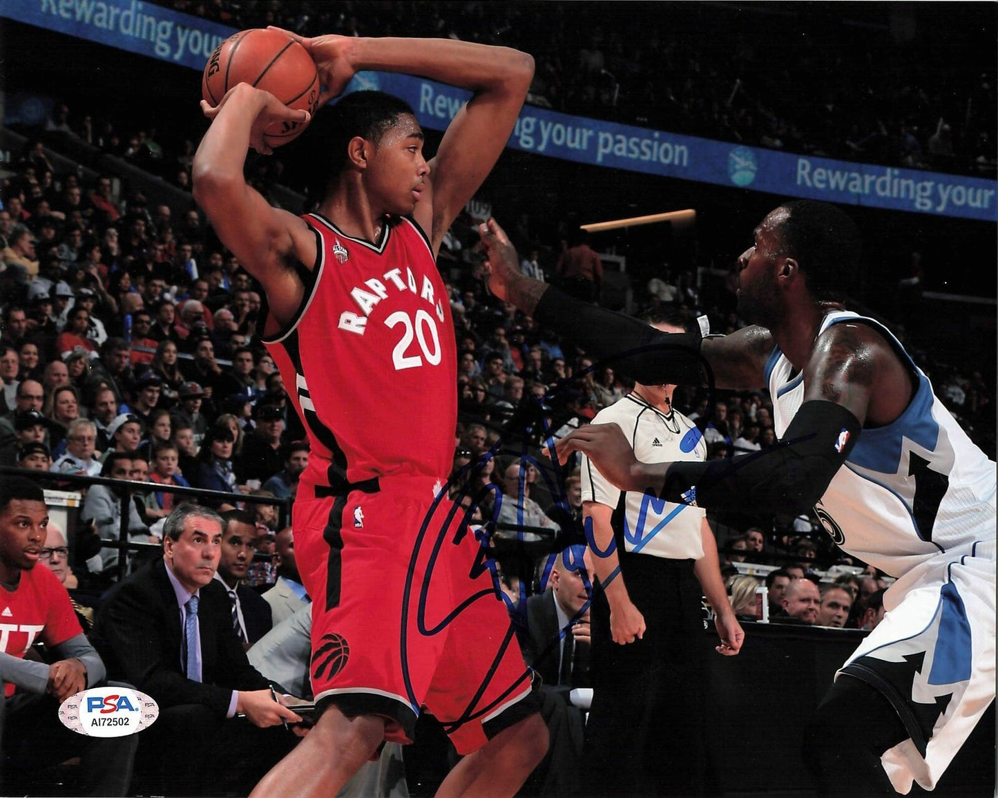 Bruno Caboclo signed 8x10 photo PSA/DNA Toronto Raptors Autographed