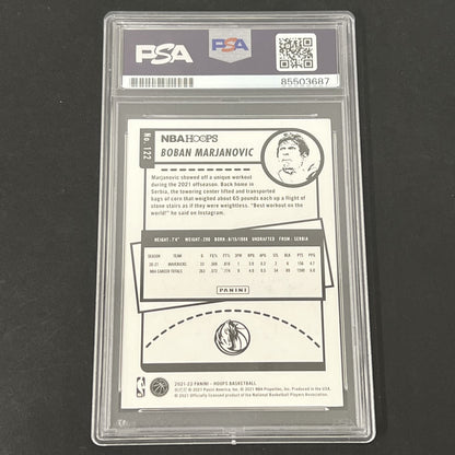 2021-22 Panini NBA Hoops #122 Boban Marjanovic signed card PSA