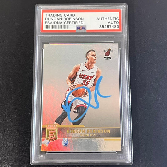 2021-22 Panini Donruss Elite #149 Duncan Robinson Signed Card AUTO PSA Slabbed H