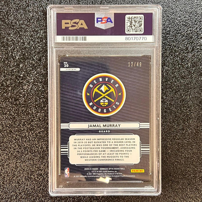 2020 Panini Donruss Optic Elite Dominators-Blue #20 Jamal Murray Signed Mint 9 A