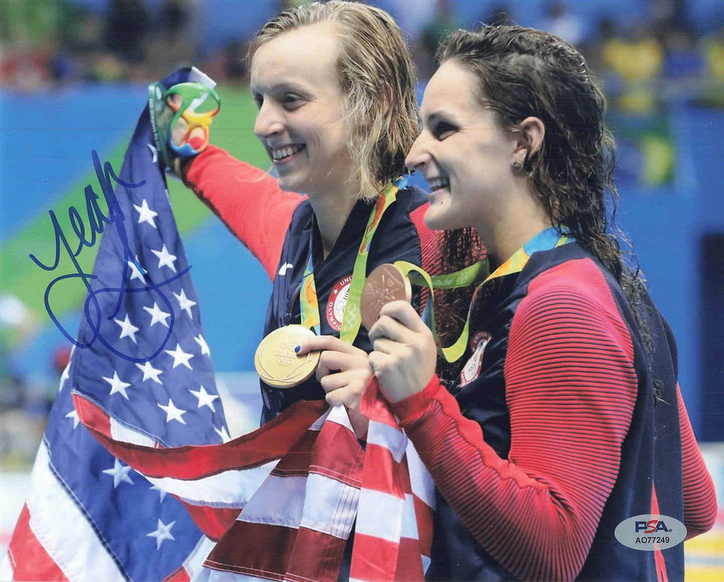 Leah Smith signed 8x10 photo PSA/DNA Autographed Swimming