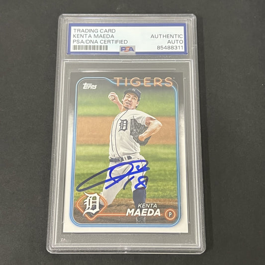 2024 Topps #605 Kenta Maeda signed card PSA Detroit Tigers