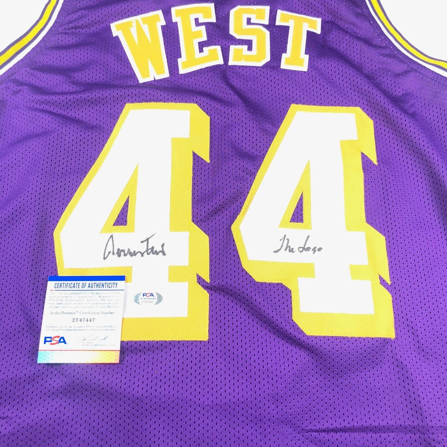 Jerry West signed jersey PSA/DNA Los Angeles Lakers Autographed THE LOGO