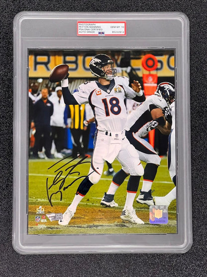 Peyton Manning Signed 8x10 Photo PSA/DNA Encapsulated Auto Gem Mint 10