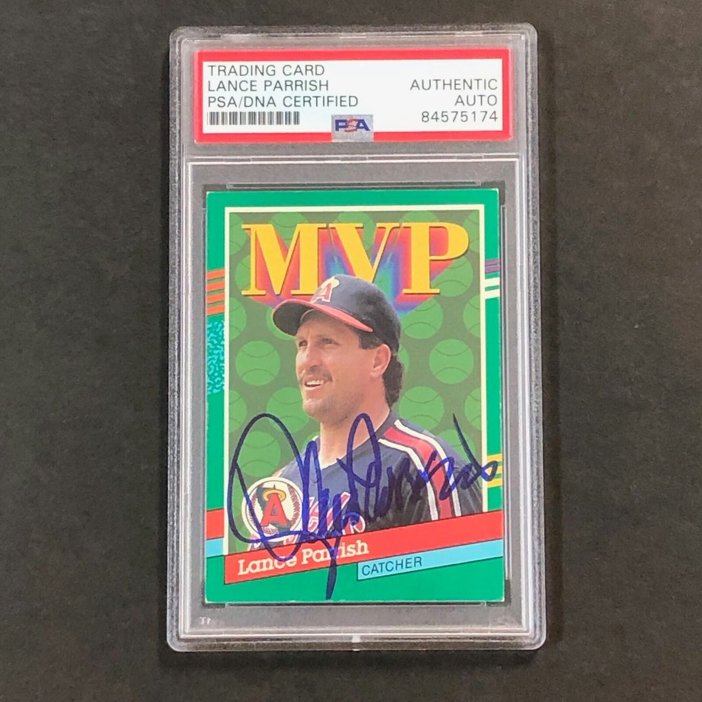 1991 Donruss Baseball #388 Lance Parrish Signed Card PSA Slabbed Auto Angels