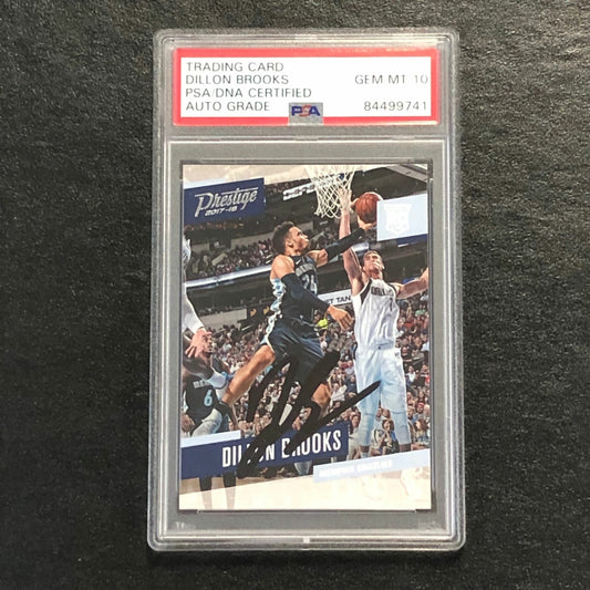2017-18 Panini Prestige #192 Dillon Brooks Signed Card AUTO 10 PSA Slabbed Grizz