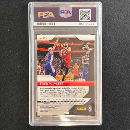 2018-19 Panini Prizm #103 Fred VanVleet Signed Card AUTO PSA Slabbed Raptors