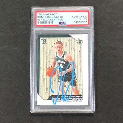 2018-19 NBA Hoops #246 DONTE DIVINCENZO Signed Card AUTO PSA/DNA Slabbed RC Buck